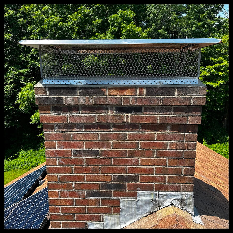 Chimney Rebuild, Repoint, and Custom Stainless Steel Rain Cap